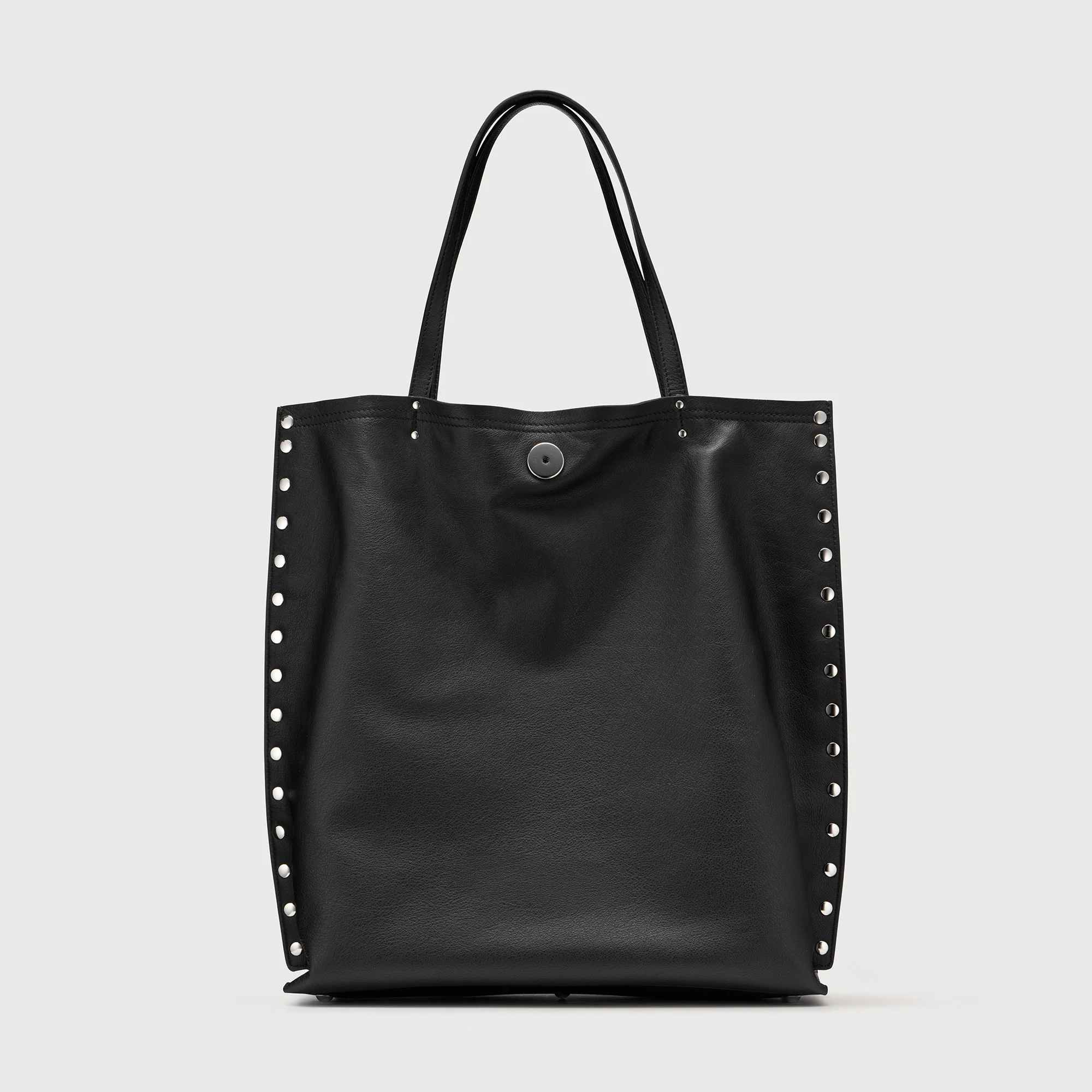 BORSA A' SPASSO® MEDIUM IN PELLE LISCIA BLACK LAVAGNA - Image 3