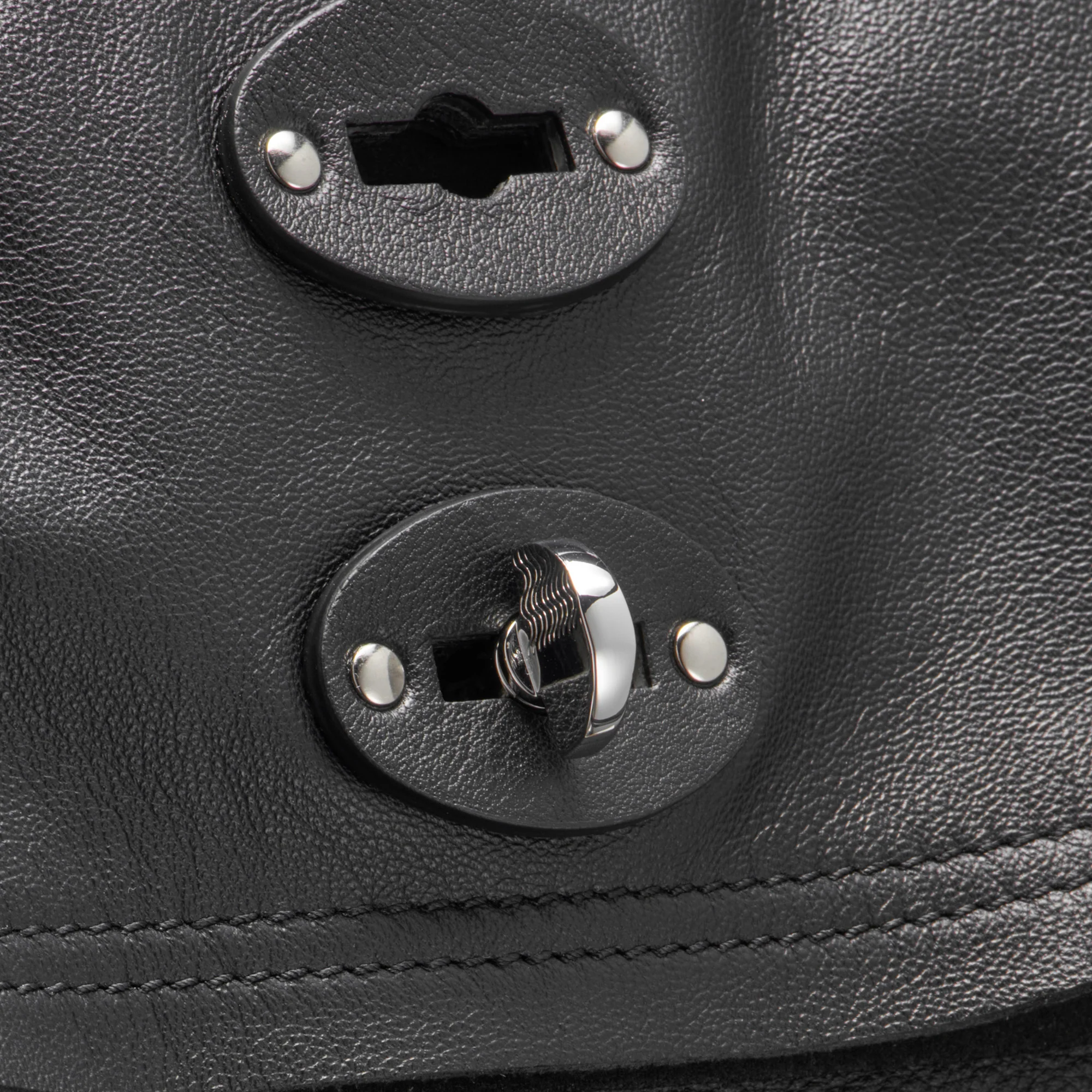BORSA A' SPASSO® MEDIUM IN PELLE LISCIA BLACK LAVAGNA - Image 4