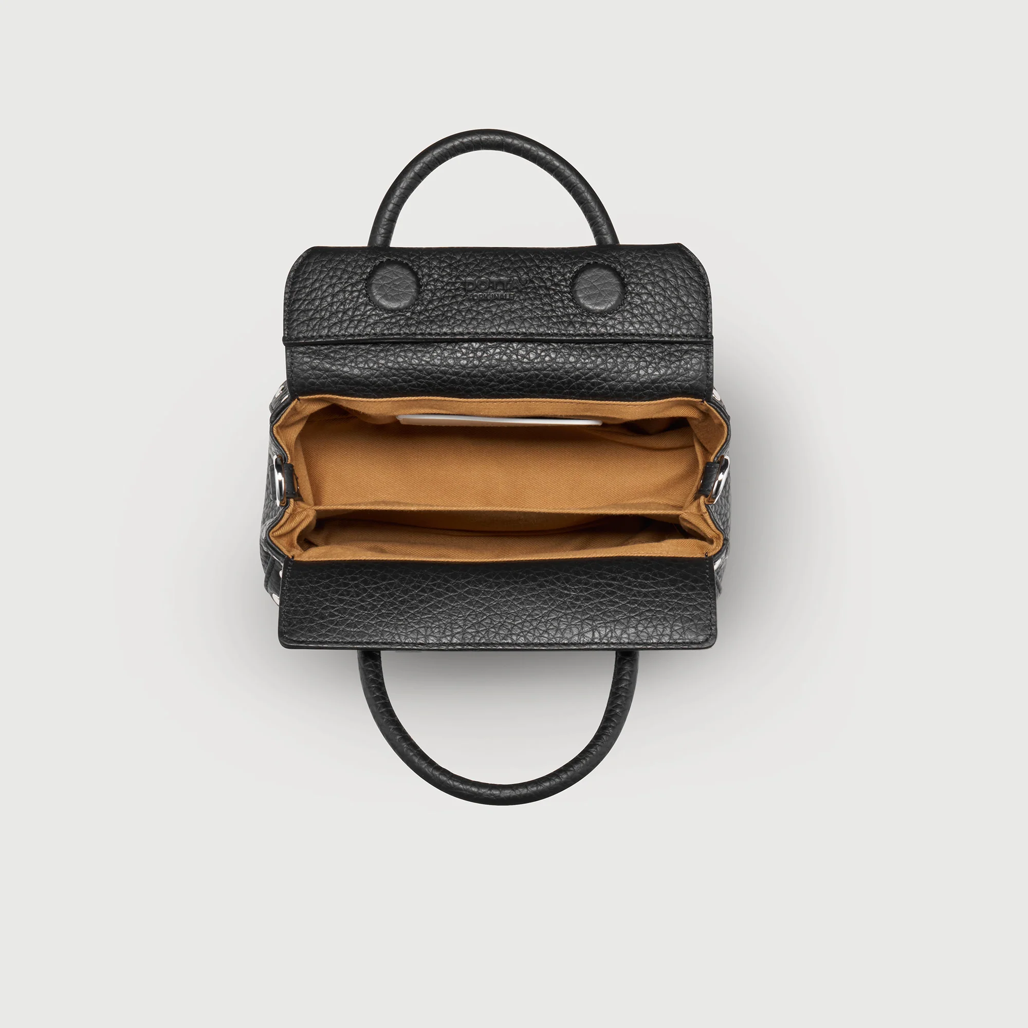 BORSA DOTTA® BABY IN PELLE MARTELLATA BLACK NERO - Image 4