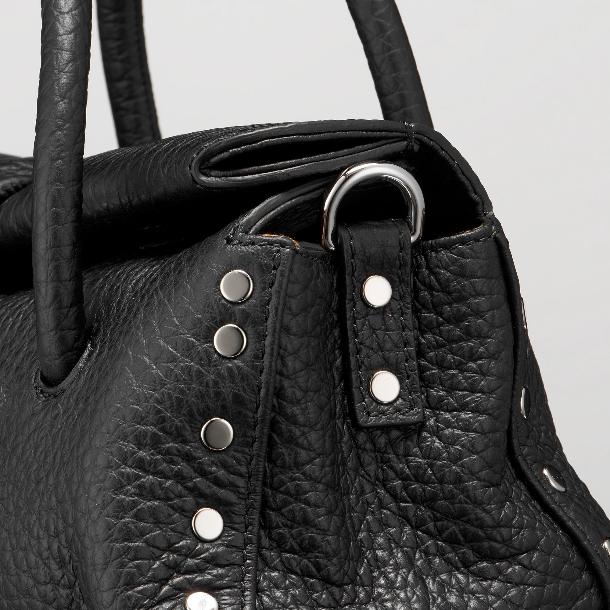 BORSA DOTTA® BABY IN PELLE MARTELLATA BLACK NERO - Image 7