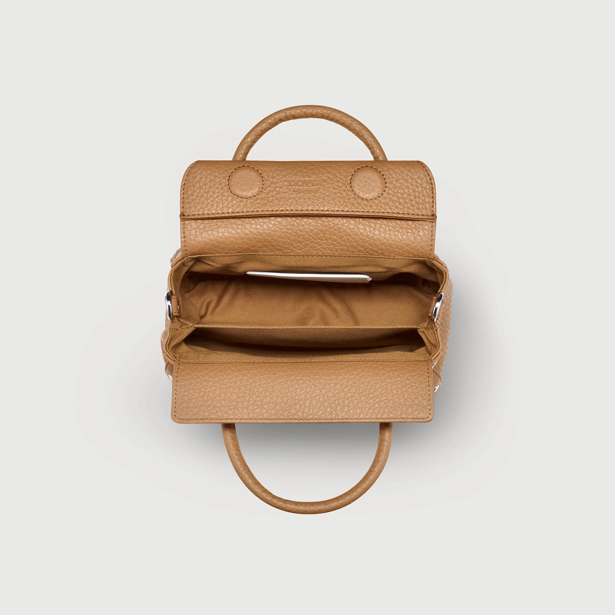 BORSA DOTTA® BABY IN PELLE MARTELLATA BROWN AMARETTO - Image 4