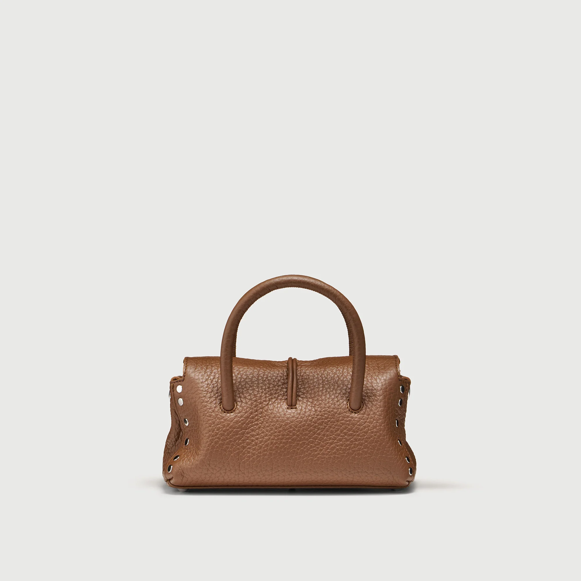 BORSA DOTTA® BABY IN PELLE MARTELLATA BROWN S.ZENO - Image 3