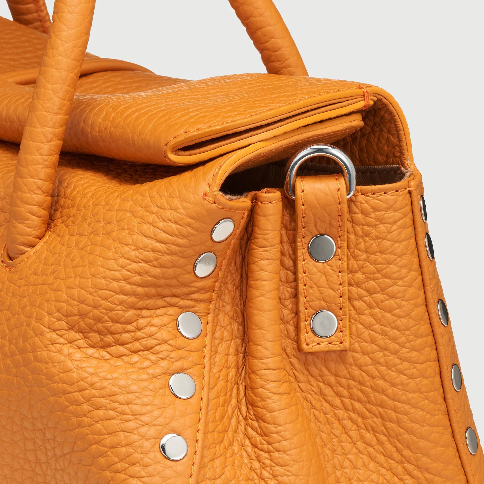 BORSA DOTTA® SMALL IN PELLE MARTELLATA ORANGE DEL DOGE - Image 7
