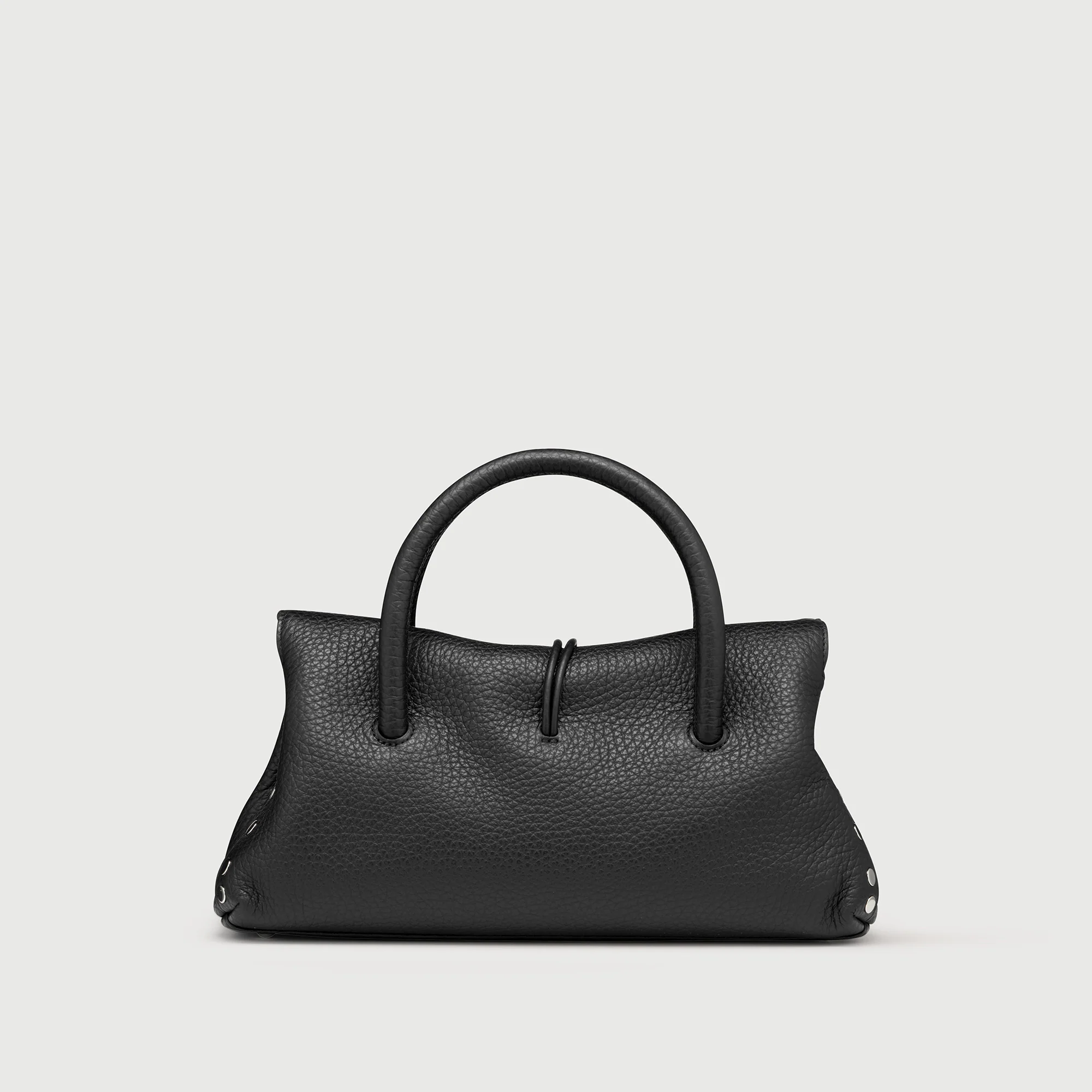 BORSA DOTTA® SMALL IN PELLE MARTELLATA BLACK NERO - Image 3