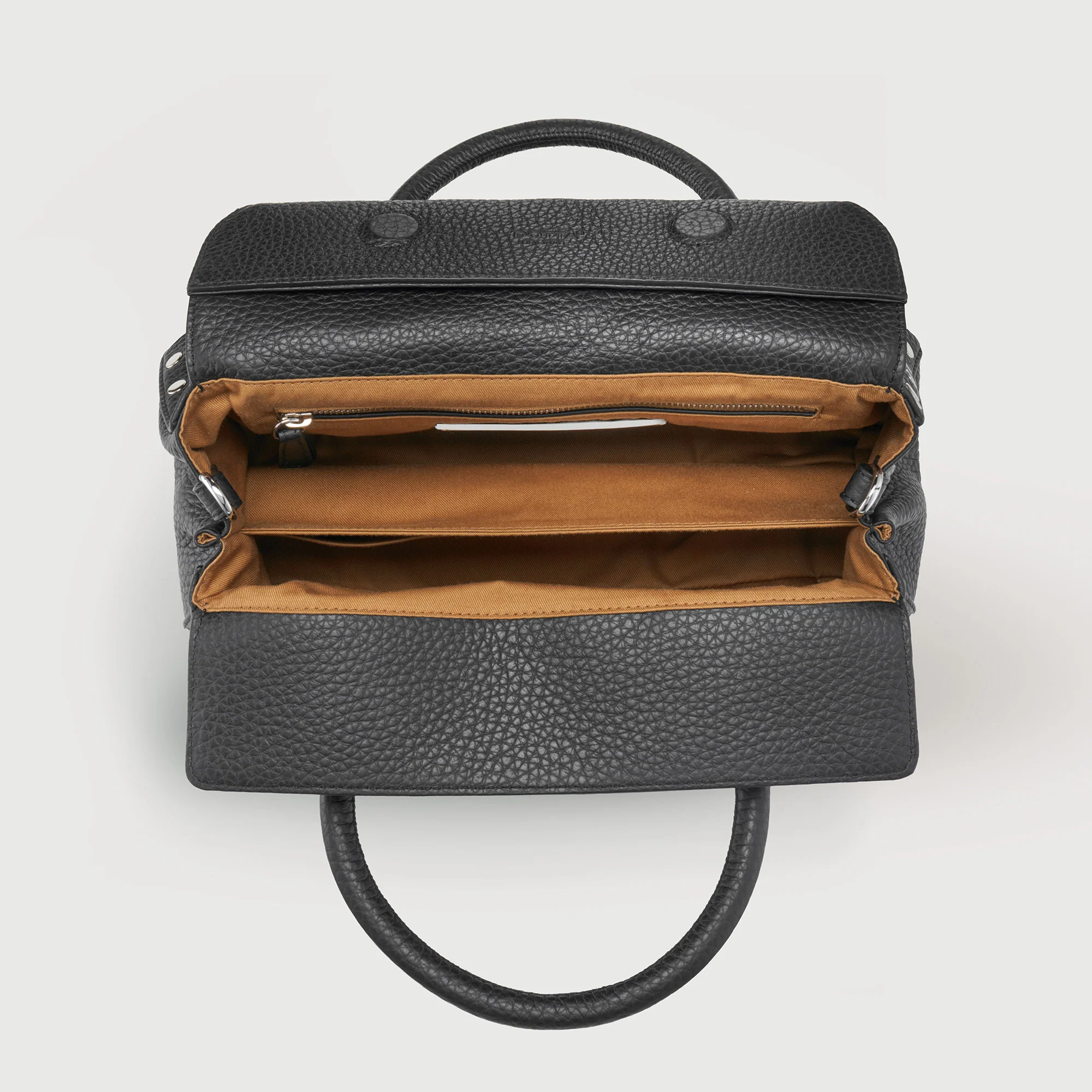 BORSA DOTTA® SMALL IN PELLE MARTELLATA BLACK NERO - Image 4