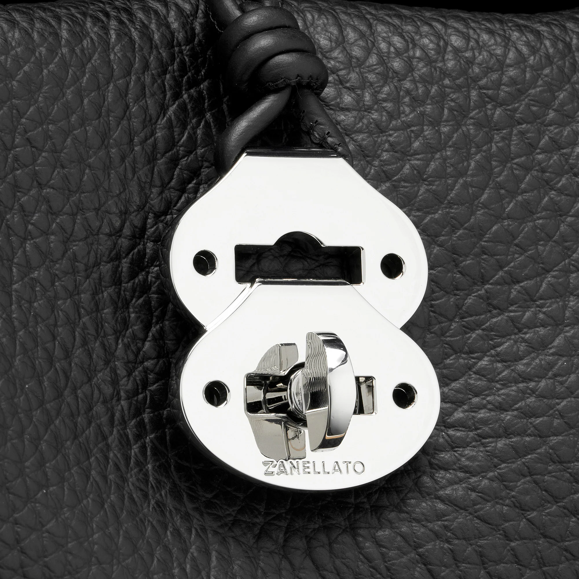 BORSA DOTTA® SMALL IN PELLE MARTELLATA BLACK NERO - Image 6
