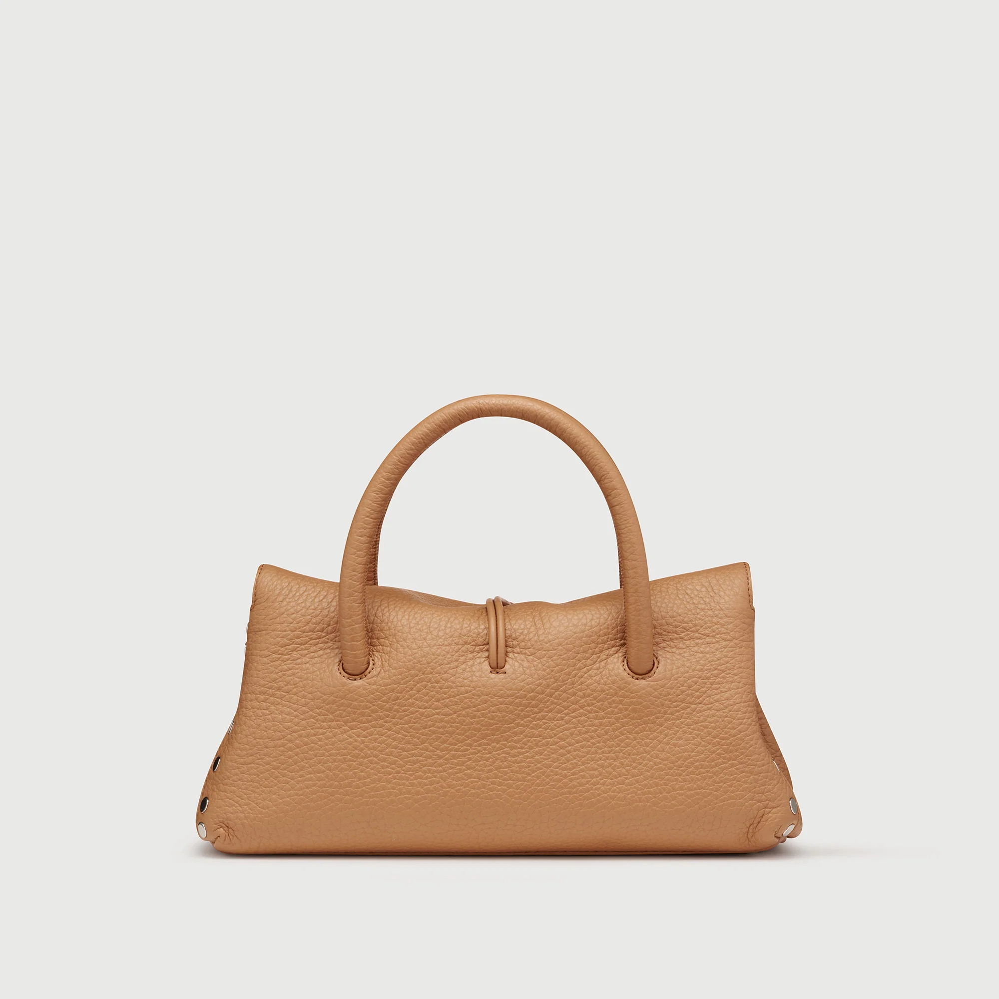 BORSA DOTTA® SMALL IN PELLE MARTELLATA BROWN AMARETTO - Image 3