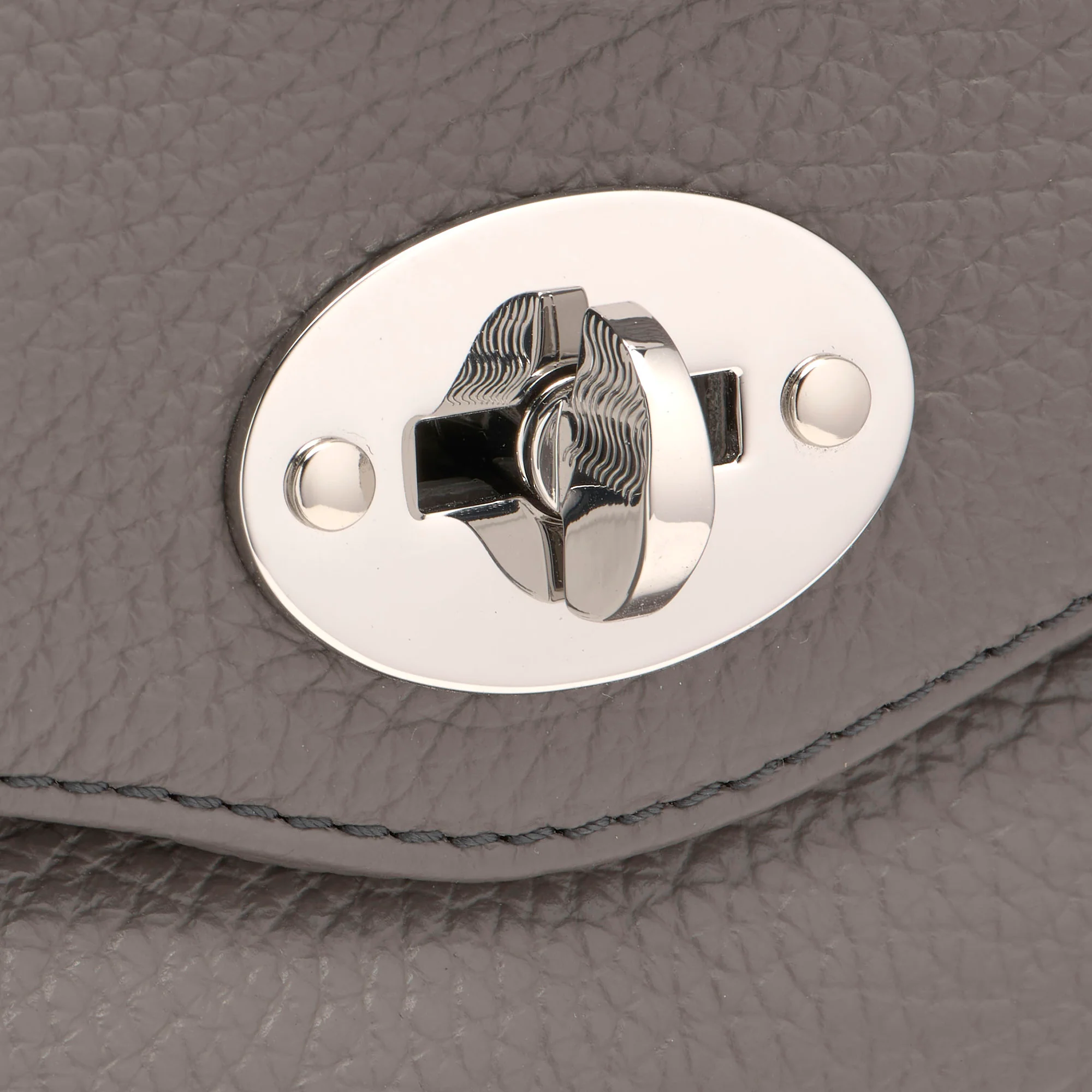 BORSA POSTINA® MEDIUM IN PELLE MARTELLATA GREY MONTEBIANCO - Image 5