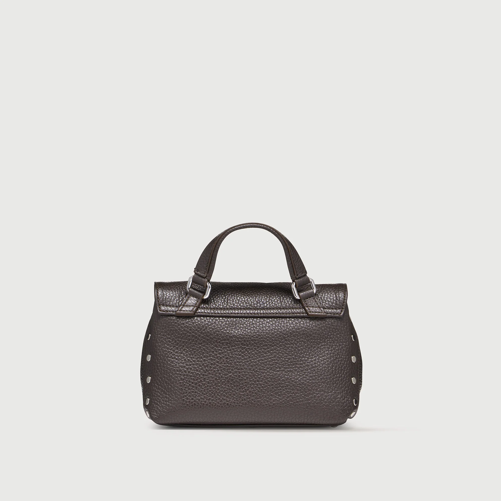BORSA POSTINA® BABY IN PELLE MARTELLATA BROWN DOLCE AMARO - Image 3