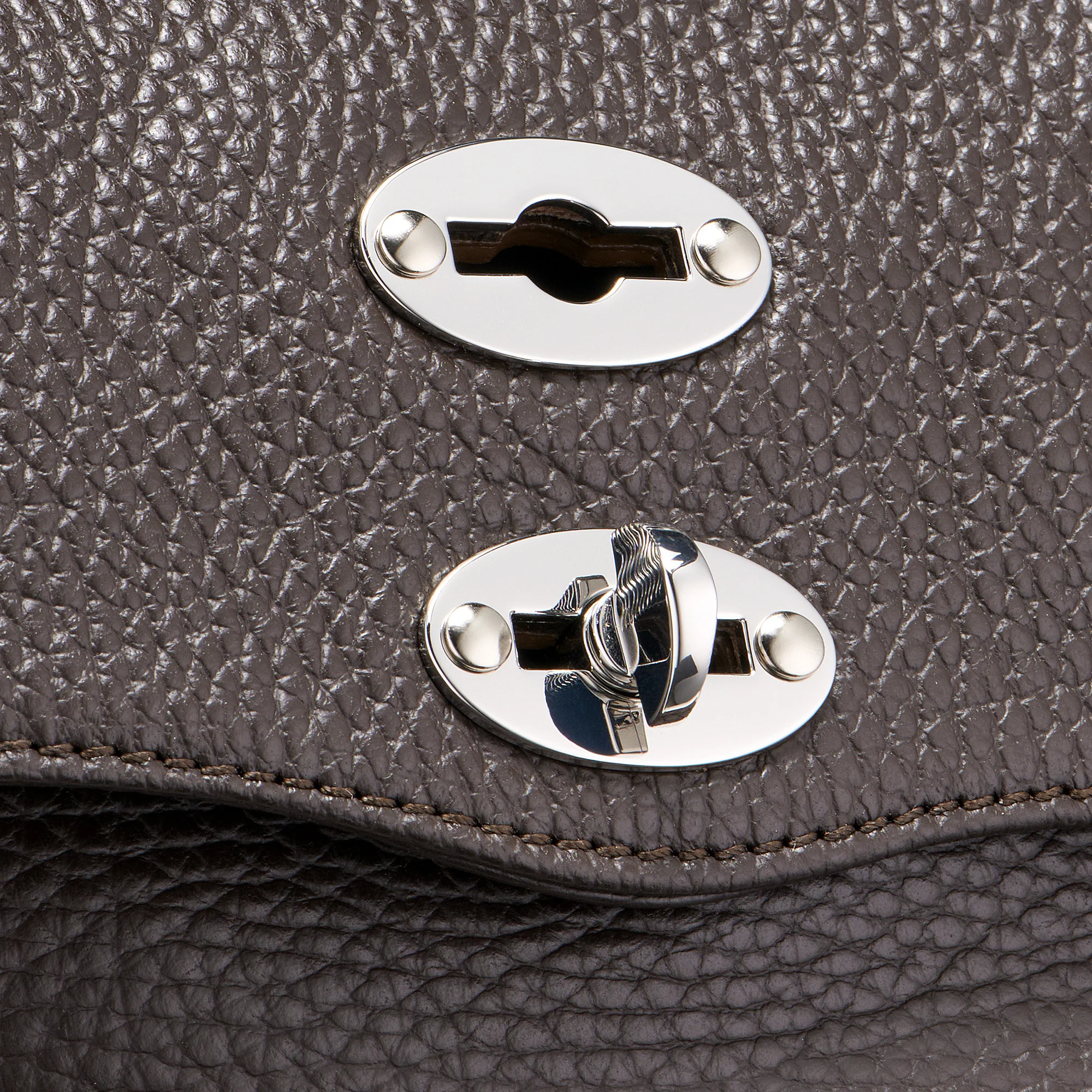 BORSA POSTINA® BABY IN PELLE MARTELLATA BROWN DOLCE AMARO - Image 7