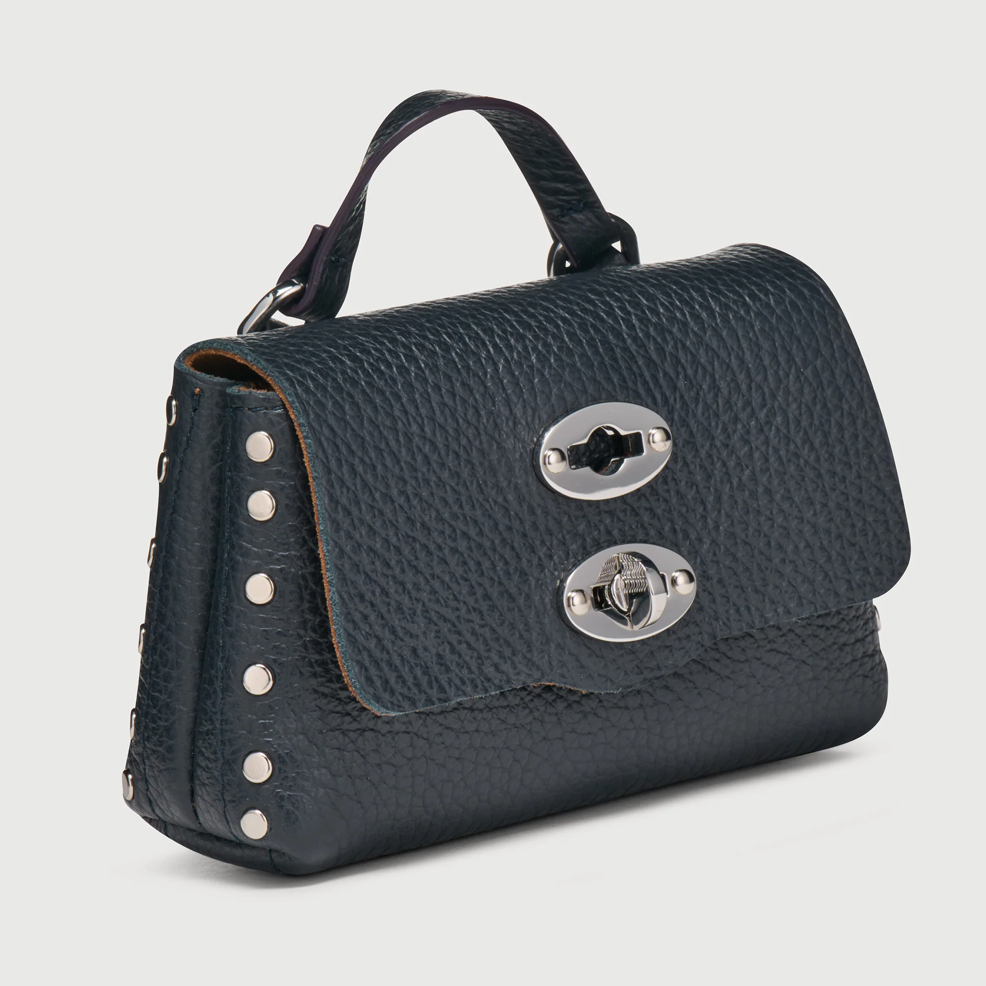 POSTINA® WALLET IN PELLE MARTELLATA DARK NAVY - Image 5