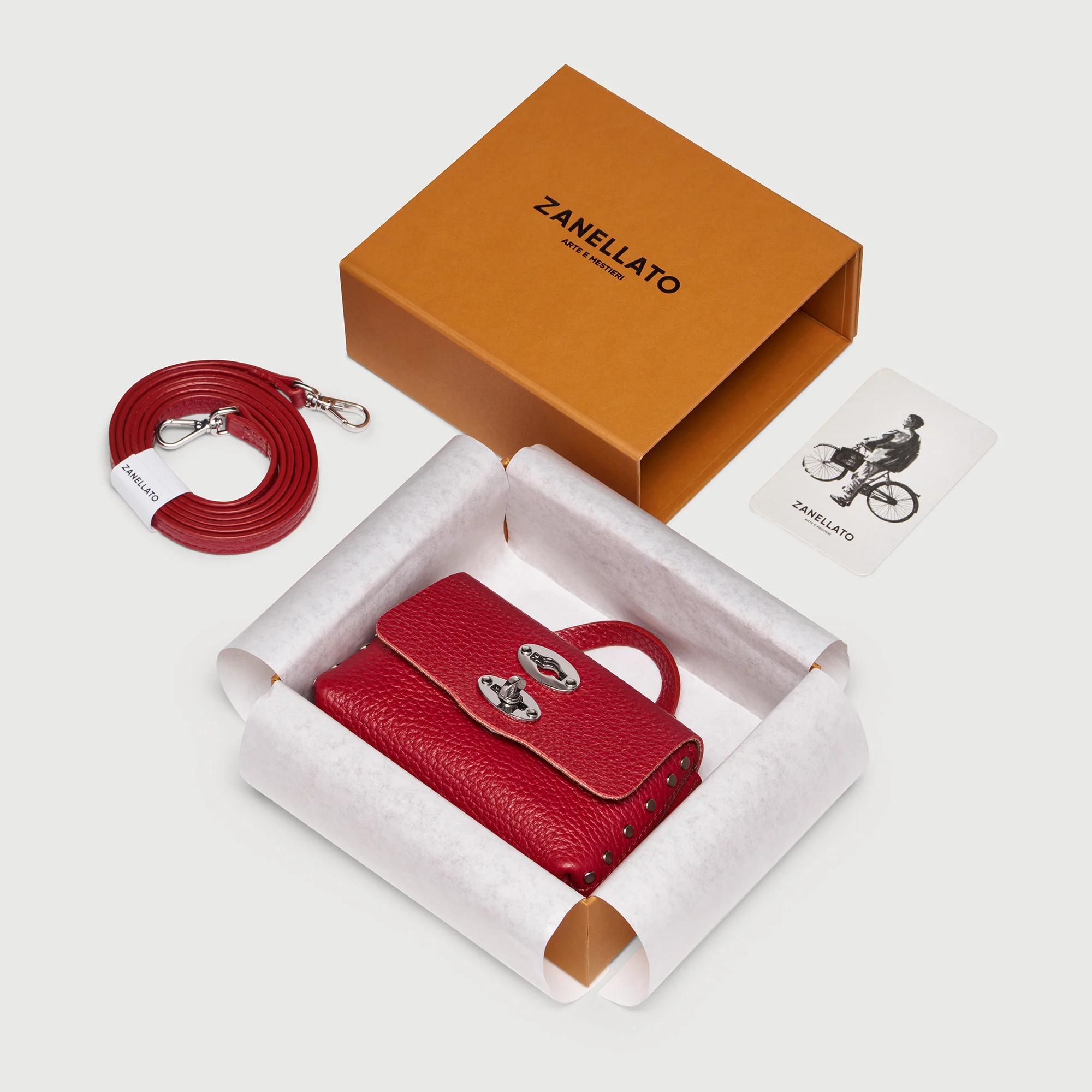 POSTINA® WALLET IN PELLE MARTELLATA RED CANZIANO - Image 7