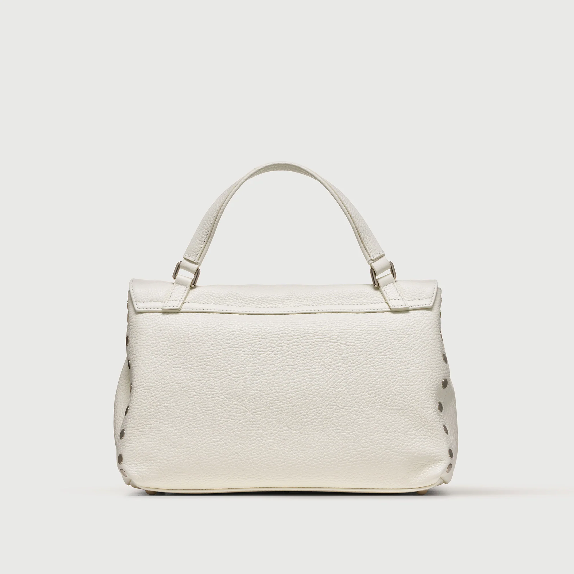 BORSA POSTINA® SMALL IN PELLE MARTELLATA BIANCO LATTE - Image 3