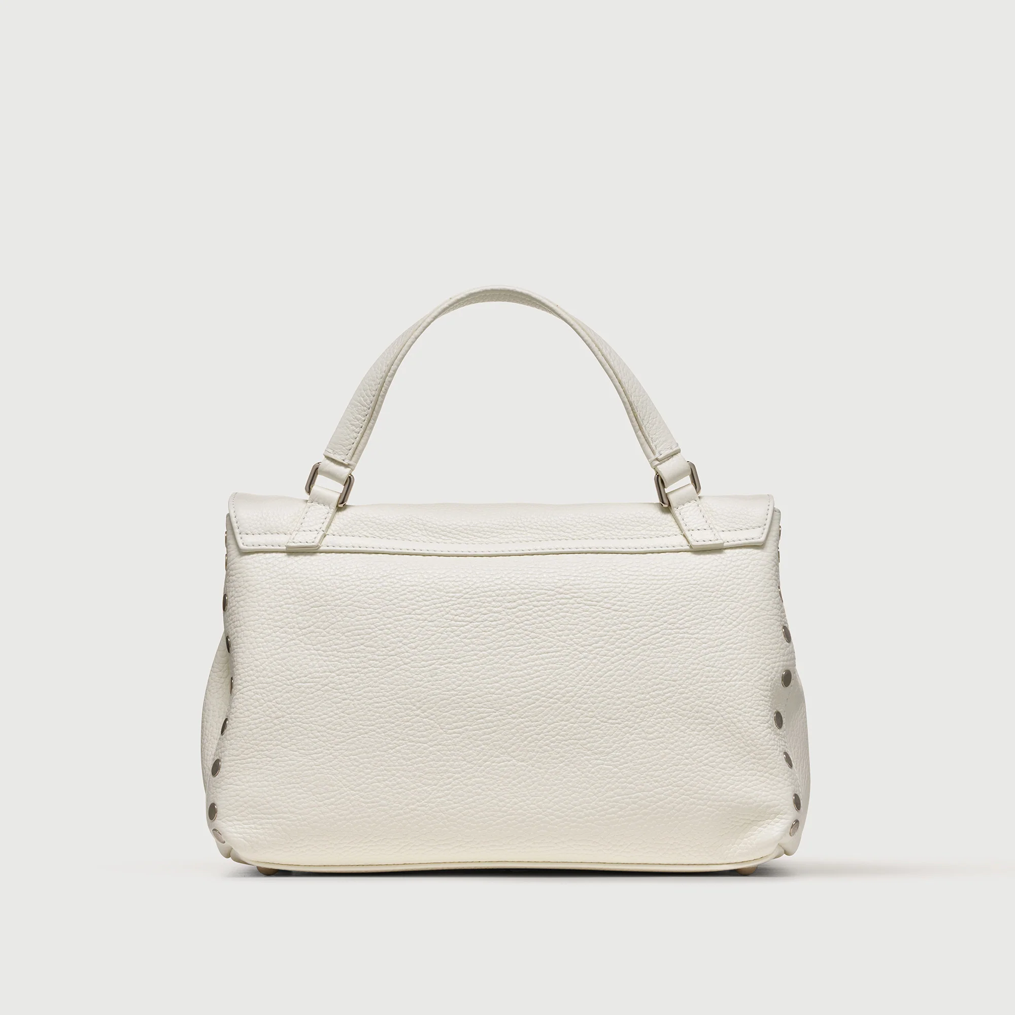 BORSA POSTINA® SMALL IN PELLE MARTELLATA BIANCO LATTE - Image 3
